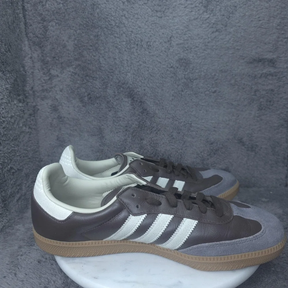 Adidas Samba Shoes Mens Size 11 Brown White Leather Gum Sole Soccer Sneakers